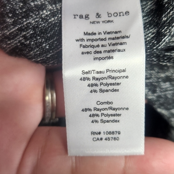 New Rag & Bone Knit Tonal Blocked Mini Dress Size S - Picture 11 of 12